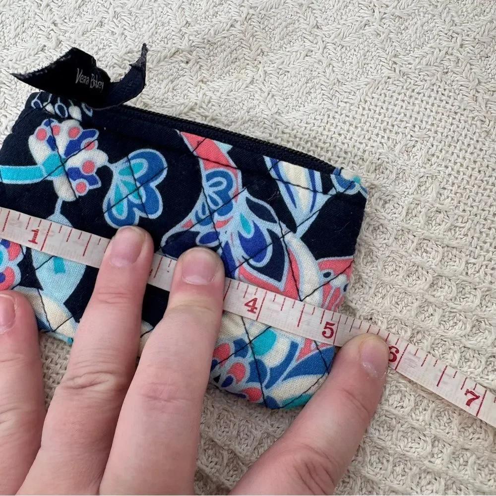 Vera Bradley Lotus Flower Swirl Coin Purse Card Case Wallet